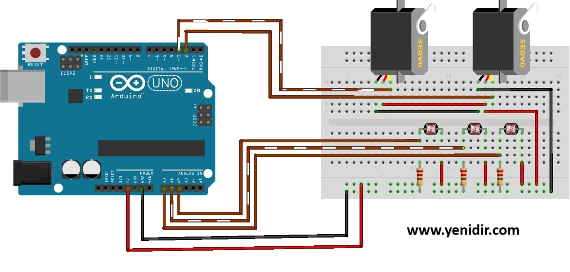 Arduino ile güneş takip sistemi