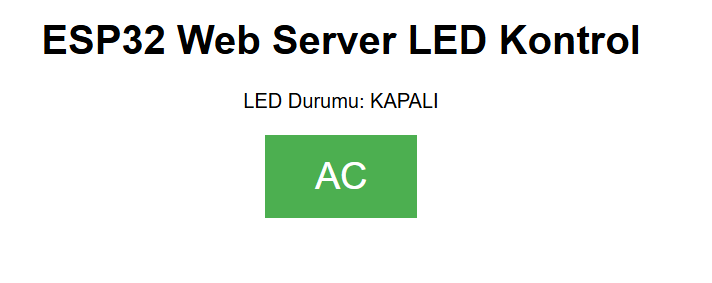 Web sayfası Led açma