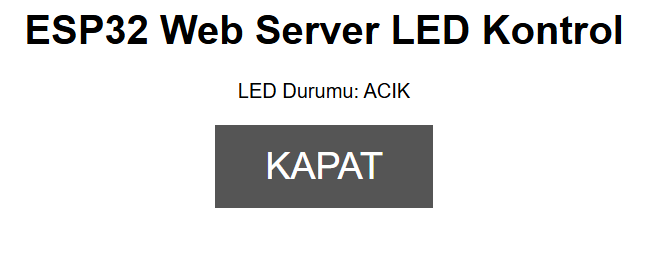 Web sayfası Led kapama